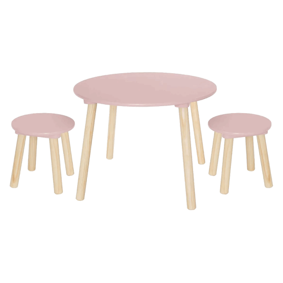 Stolik różowy z krzesełkami - Jabadabado