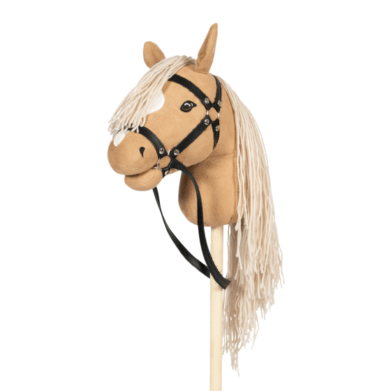 Beżowy Koń na kiju z otwartą buzią - Hobby Horse - by Astrup