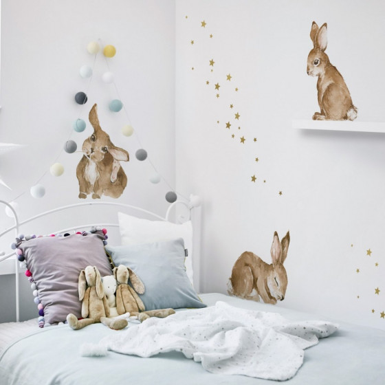 Naklejki dekoracyjne króliki