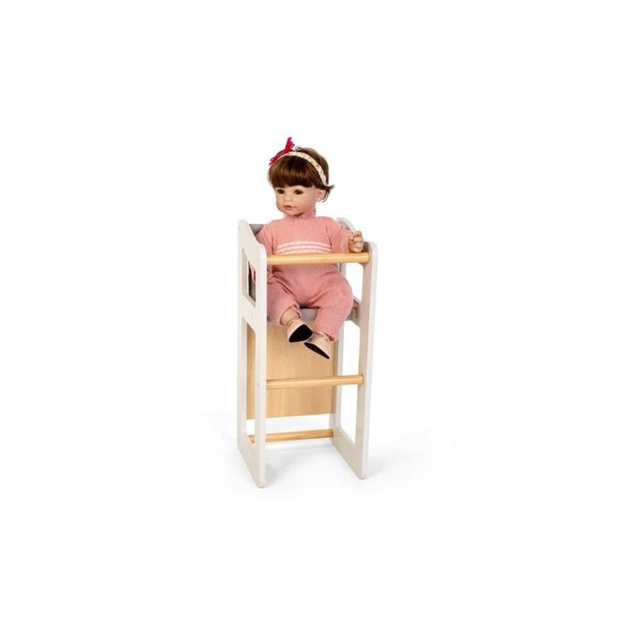 Drewniane krzesełko dla lalek 2w1