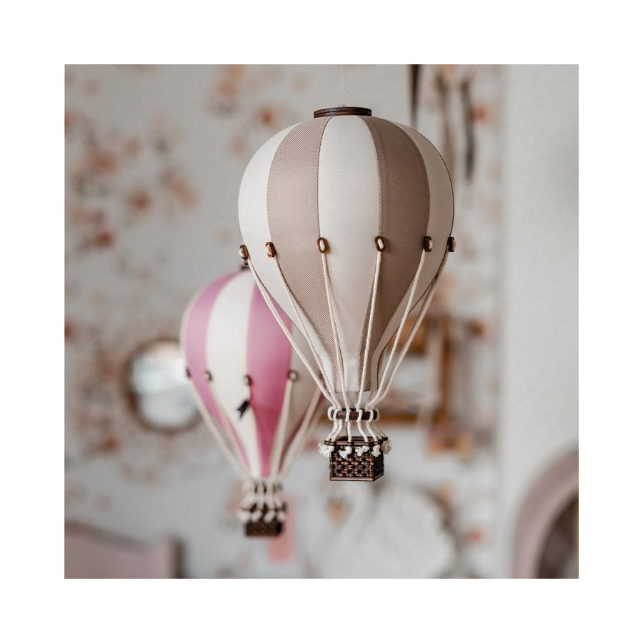 Balon Dekoracyjny Kremowo - Różowy - Wrzosowy