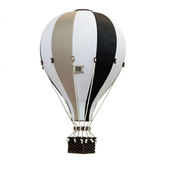 Balon Dekoracyjny 3 kolory Kremowy - Biały - Czarny roz. M - 33 cm - Super Balloon