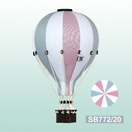 Balon Dekoracyjny Miętowo - Biały - Różowy