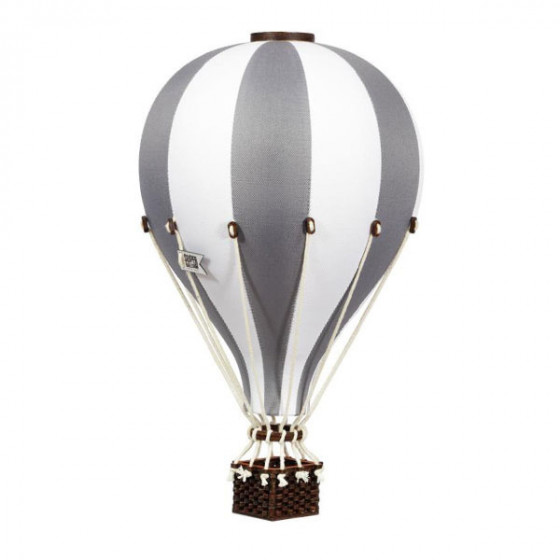 Balon Dekoracyjny Biało - Ciemnoszary