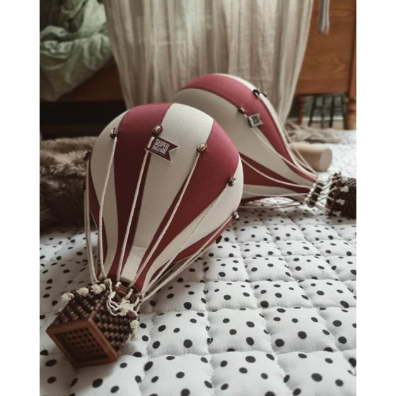 Balon Dekoracyjny Kremowo Bordowy