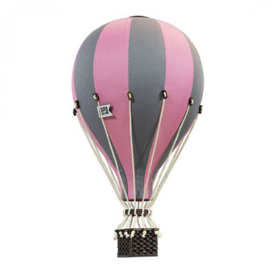Balon Dekoracyjny Różowo - Ciemnoszary roz. M - 33 cm - Super Balloon