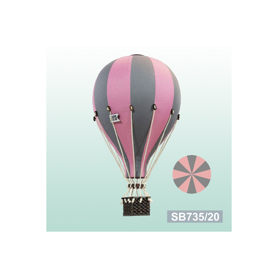 Balon Dekoracyjny Różowo - Ciemnoszary
