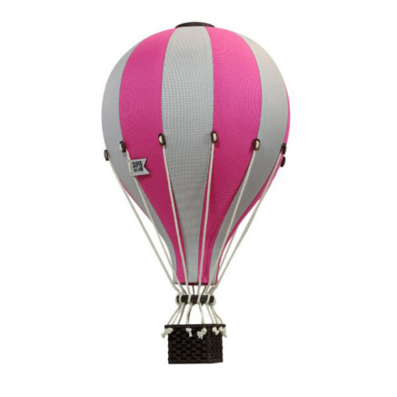 Balon Dekoracyjny Szaro - Ciemnoróżowy