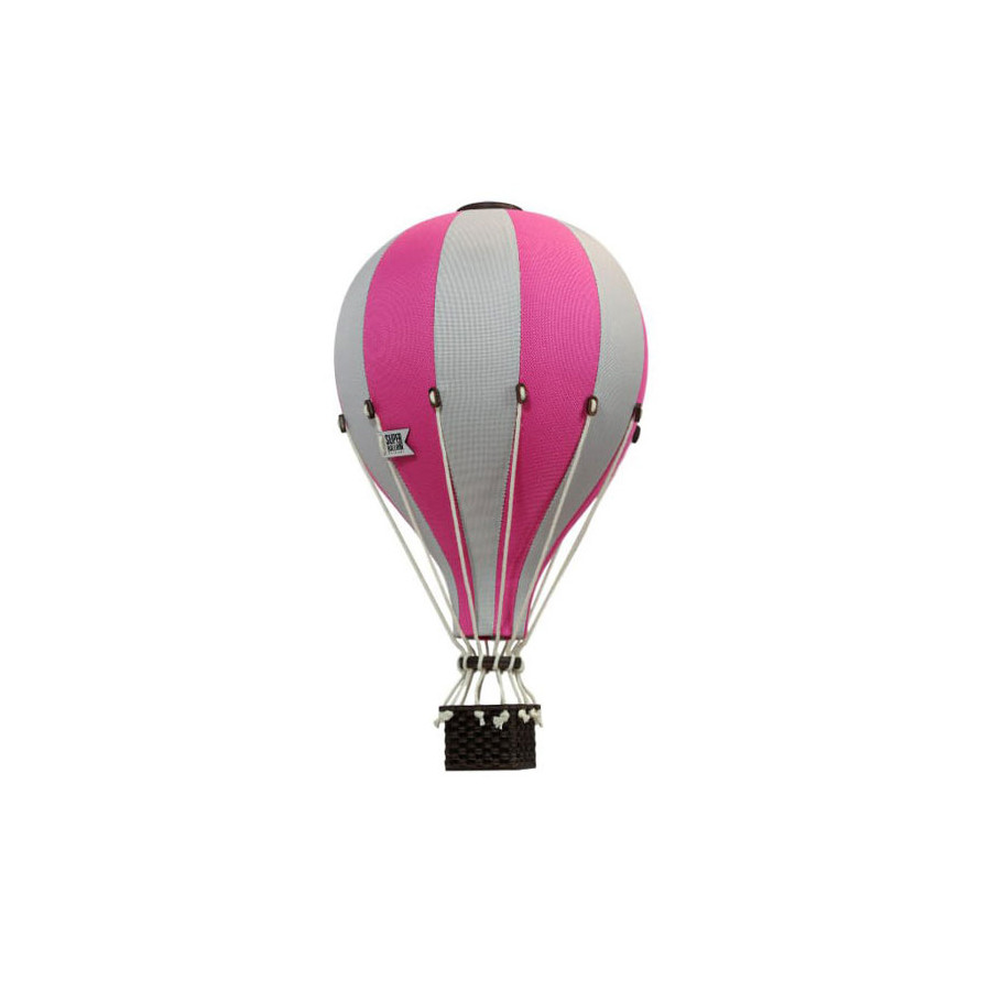 Balon Dekoracyjny Szaro - Ciemnoróżowy